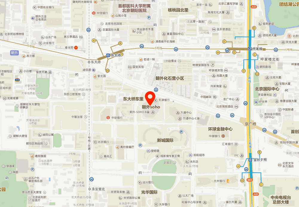 朝外soho位置地图